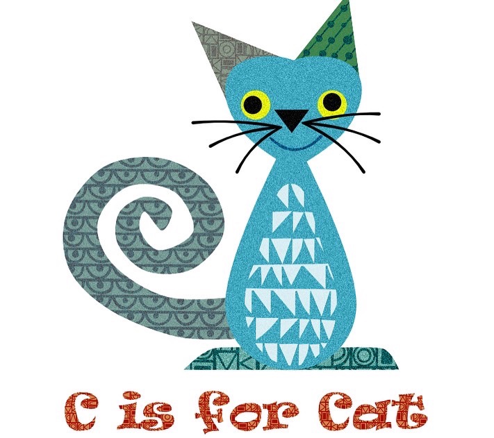 C is for Cat: Digital collage using vectors part 1