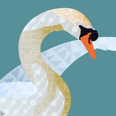 R is for Robin, S is for Swan: Digital collage using vectors part 2